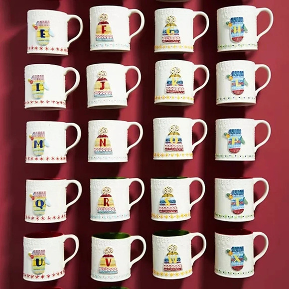 Anthropologie Bundle Up Monogram Mug  "D" - Picture 4 of 4